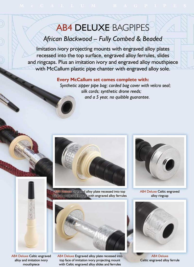 McCallum Bagpipes - AB4 Deluxe