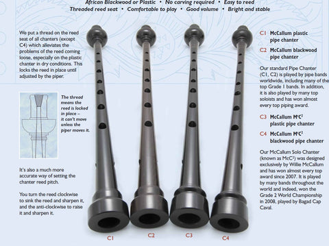 McCallum Pipe Chanters (C1 & C2)